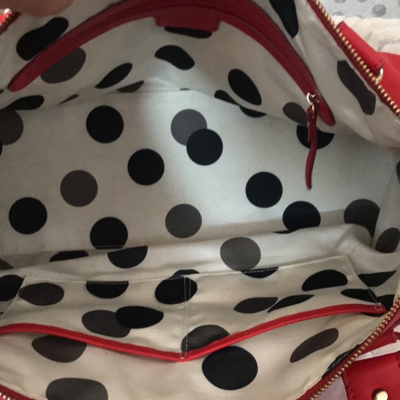 Kate Spade ♠️ flashy BRIGHT cherry red leather satchel! - Picture 16 of 17